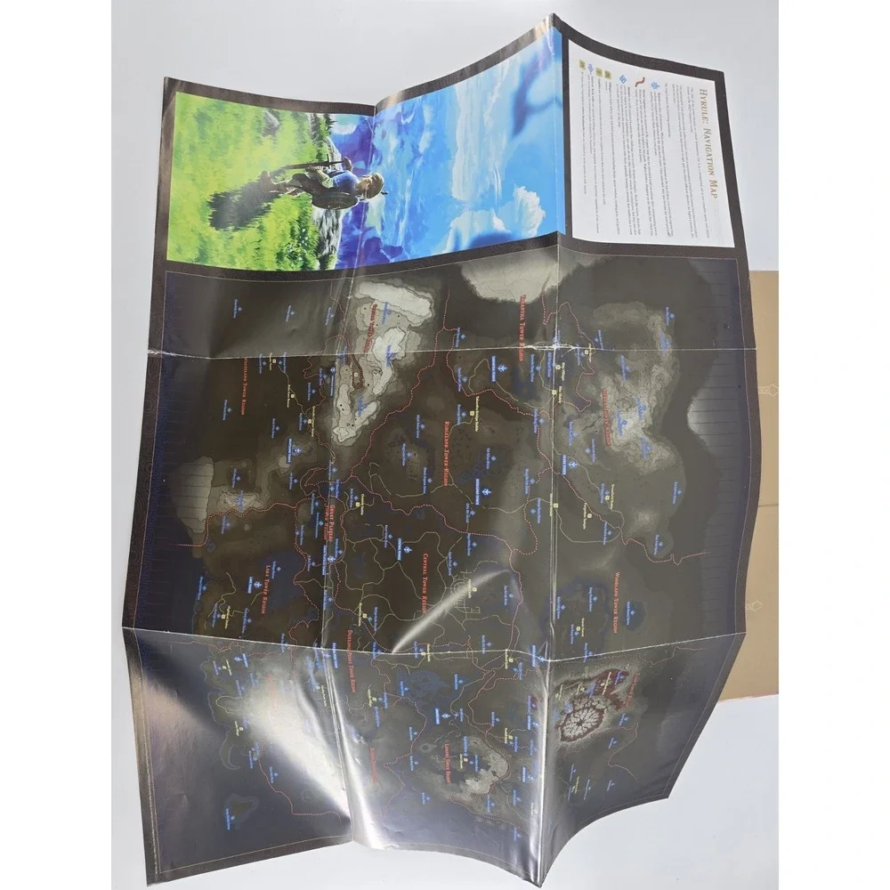 Breath of the Wild Guidebook Hardcover legend of‎ Zelda With Map